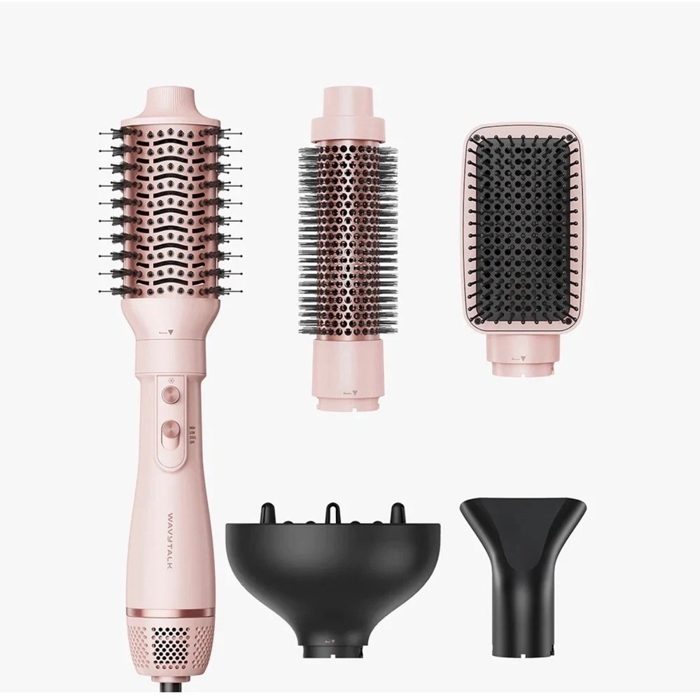 Wavytalk Air Sculpt 5-in-1 Hot Air Brush Set Pink Model 6295 Hair Dryer Curler